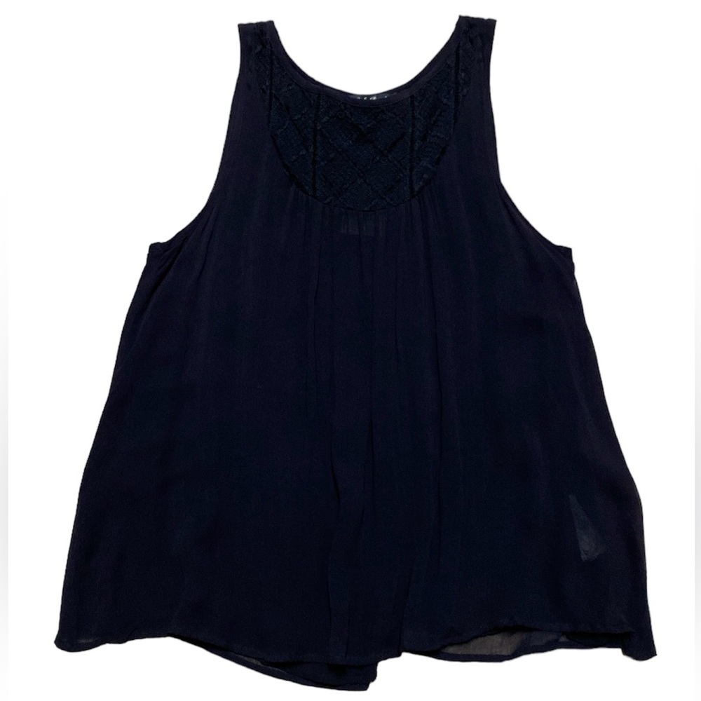 Lucky Brand Tank Top Women’s S Black Sleeveless Tulip Back Casual Shirt New